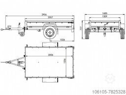 Unitrailer Anhänger KIPP ungebremst 201 mit Hochplane