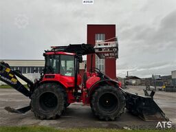 Huddig 1260C Backhoe w/ Palfinger crane, Lift, rototilt a