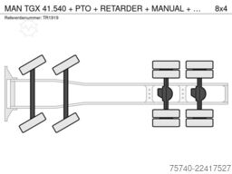 MAN TGX 41.540 + PTO + RETARDER + MANUAL + STUUR AS...