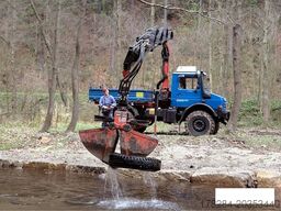 UNIMOG U5000 Kran Forst Kabelbau Kommunal Vollausstatt.
