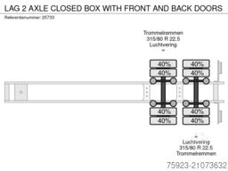 LAG 2 AXLE CLOSED BOX WITH FRONT AND BACK DOORS