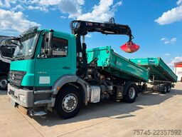 MERCEDES-BENZ AXOR 1833*HIAB KRAN 12 M*MEILLER* MIT ANHÄNGER *