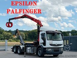 RENAULT PREMIUM 410 * ABROLLKIPPER 5,05 m * KRAN/ FUNK