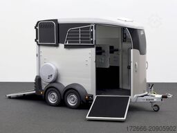 Ifor Williams IFOR WILLIAMS HBX 506 | SILBER +FRONTAUSTIEG RECHTS +POLSTER +3.BREMSLEUCHTE