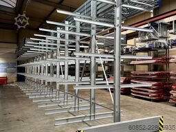 ca. 18,45 lfm Kragarmregal Doppelseitig H:400 cm 500 Kg/Arm