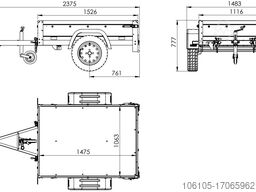 Unitrailer 150 Kipp mit Hochplane