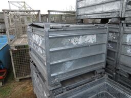Stahlbehälter Stahlbox Box Kiste Deckel Behälter Metallbox 120x100x77cm verzinkt