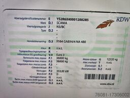 Scania T164-480 V8 T164 GA8x4/4 NA 480