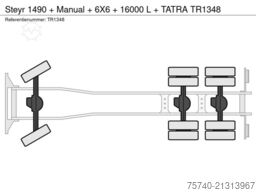 Steyr 1490 + Manual + 6X6 + 16000 L + TATRA