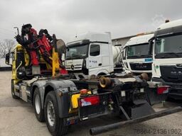 MAN TGS 26.500 6X2, PALFINGER-ABROLLKIPPER MIT KRAN,  LENK-LIFTACHSE, EURO 6