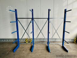 ca. 3,15 lfm. Kragarmregal mit Fachböden H: 250cm 140 kg/Arm META Multistrong