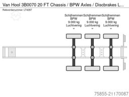 Van Hool 3B0070 20 FT Chassis / BPW Axles /  Discbrakes