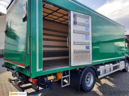 MERCEDES-BENZ 1824 L ACTROS Koffer 7,35 m mit Tür + LBW 2t