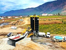 FABO Mobile Concrete Batching Plant 100 m3/h Mobile Concrete Batching Plant