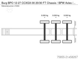 Burg BPO 12-27 CCXGX-00 20/30 FT Chassis / BPW Axles...