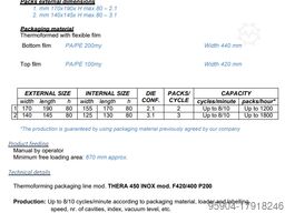 Colimatic Thermoformer Thera 450 L
