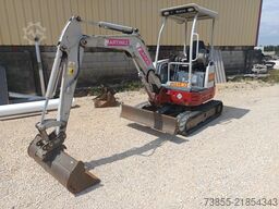 Takeuchi TB23R with 3 excavator buckets