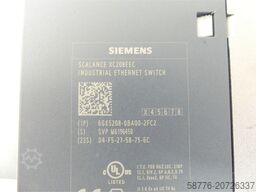 Siemens 6GK5208-0BA00-2FC2 Industrial Ethernet Switch SN: SVPM6196450 - ungbr. -
