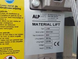 AlpLift Large 620 Material Lift, Valid inspection,