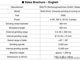 Knuth Universal Schleif- u. Drehmaschine Multi Grind 102781