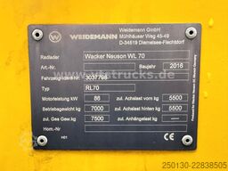 WACKER WL 70 4x4 inkl. Gabel & Schaufel 2016 117 PS
