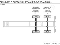 SAMRO SR233 2-AXLE CURTAINS LIFT AXLE DISC BRAKES HOLL