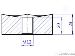 compacto Schneidkronen 40 x 40 x 23 mm