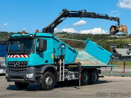 MERCEDES-BENZ Arocs 2640 Kipper + HIAB 144 + FUNK * Bordmatic!