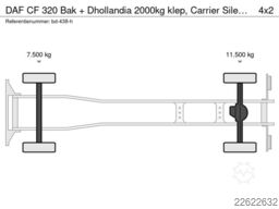 DAF CF 320 Bak + Dhollandia 2000kg klep, Carrier Si...
