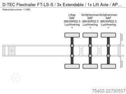 D-TEC Flexitrailer FT-LS-S / 3x Extendable / 1x Lift ...