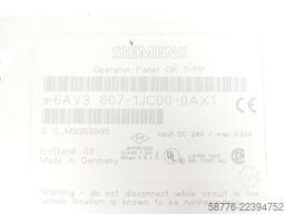 Siemens 6AV3607-1JC00-0AX1 Operator Panel 7-PP E-Stand 03 SN C_M9359995
