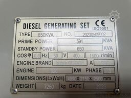 Baudouin 6M33G660/5 - 650 kVA Surplus Genset - DPX-19879