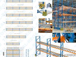 TOTAL-REGAL / nedcon ca.71 lfm Palettenregal 4 m hoch, 2 Eb.