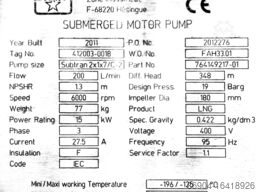 LNG tank filling station Methan Gas