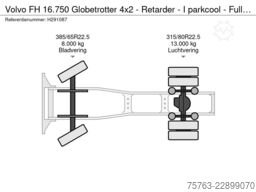 Volvo FH 16.750 Globetrotter 4x2 - Retarder - I parkc...