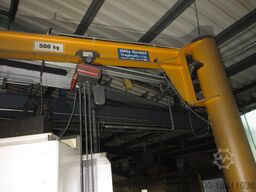 Vetter Kran Drehkran Hallenkran L 3,2m Liftket 500Kg H 4m Kettenzug Dübelplatte