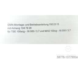 GMN TSE 100scg - 16 000 / 3,7 Spindel SP: 16000 Umin.
