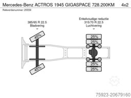 Mercedes-Benz ACTROS 1945 GIGASPACE 728.200KM