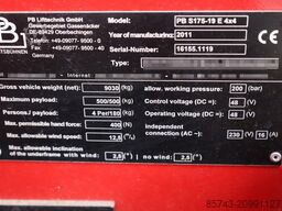 PB Lifttechnik S175-19E 4x4 Electric, 4x4 Drive, 18.1m Working He