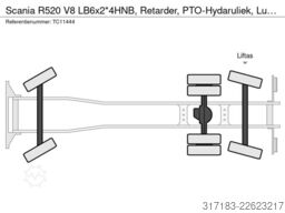 Scania R520 V8 LB6x2*4HNB, Retarder, PTO-Hydaruliek, L...