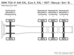 MAN TGX 41.540 XXL, Euro 5, XXL / 160T / Manual / 8...