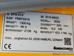 Jungheinrich EFG 213 LI ION 2022y/ 3.3m/ 6883h/ 4v