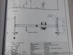 ABUS Hallenkran Brückenkran Kran ELV 3,2 NL 3200Kg Portalkran Kran 8248mm 12Std