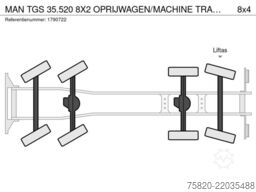 MAN TGS 35.520 8X2 OPRIJWAGEN/MACHINE TRANSPORTER/P...