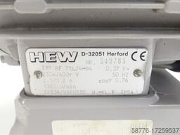  HEW / Miksch RF71L/4-B4 Motor SN:549765 mit Miksch RMI40F1 Winkelgetriebe