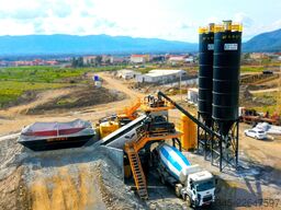 FABO Mobile Concrete Batching Plant 100 m3/h Mobile Concrete Batching Plant