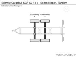 Schmitz Cargobull SGF C2 / 3 x - Seiten Kipper / Tandem