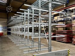 ca. 18,45 lfm Kragarmregal Doppelseitig H:400 cm 500 Kg/Arm