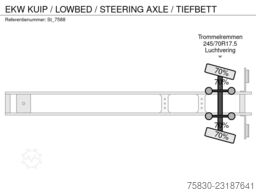 EKW KUIP / LOWBED / STEERING AXLE / TIEFBETT