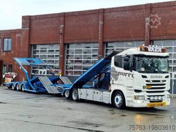 Scania R450 6x2 Trucktransporter GS Meppel + Trailer 2...